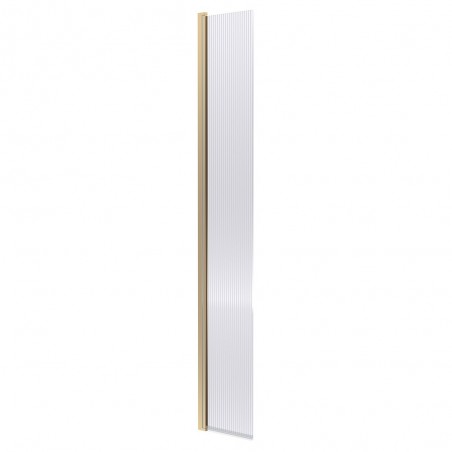 300mm Deco Hinged Flipper Screen with Support Bar - Brushed Brass