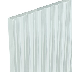 Chrome Fluted Wetroom Glass Screen 800 x 1850 x 8mm - Insitu