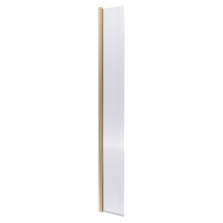 300mm Fluted Hinged Flipper Screen - Brushed Brass