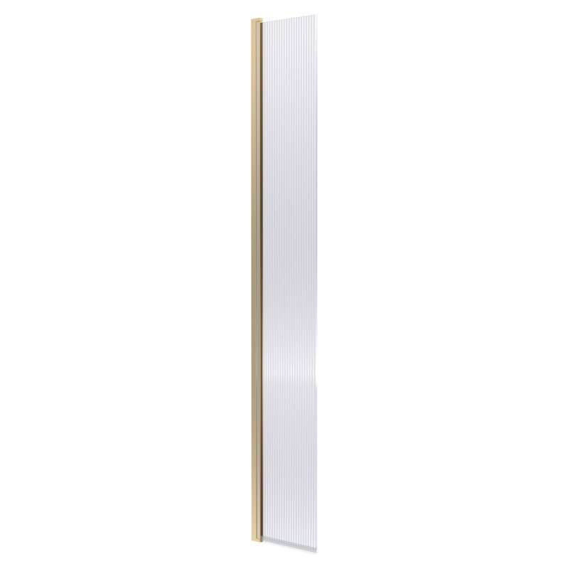 300mm Fluted Hinged Flipper Screen - Brushed Brass