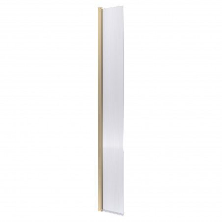 300mm Fluted Hinged Flipper Screen - Brushed Brass