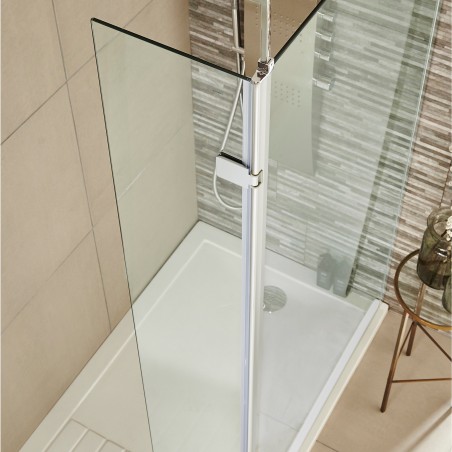 Wetroom Glass Hinged Screen 300x1850mm