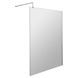Polished Chrome 1400mm Wetroom Screen & Support Bar
