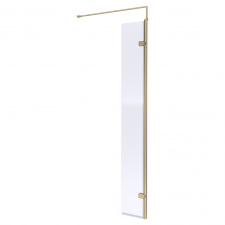 Brushed Brass 300mm Wetroom Swing Screen