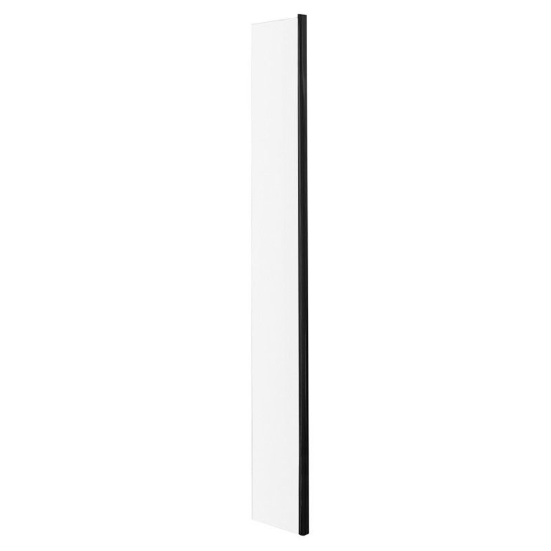 Matt Black Wetroom Return Screen 215 x 1850 x 8mm