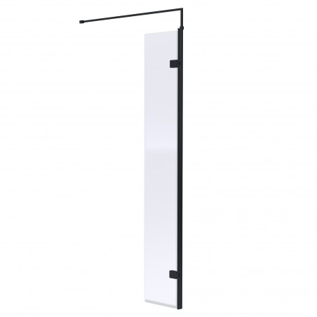 Matt Black Wetroom Swing Screen 300 x 1850 x 8mm