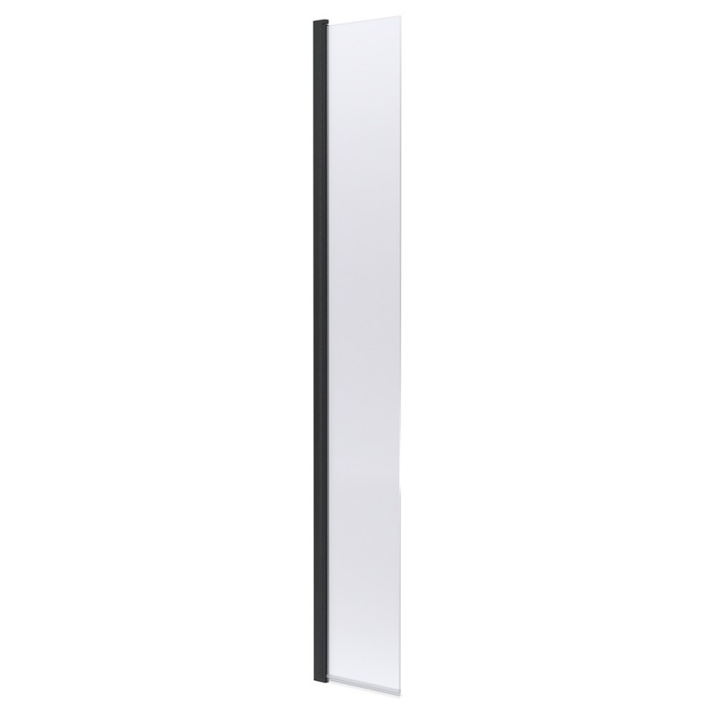 300mm Hinged Flipper Screen with Support Bar - Matt Black