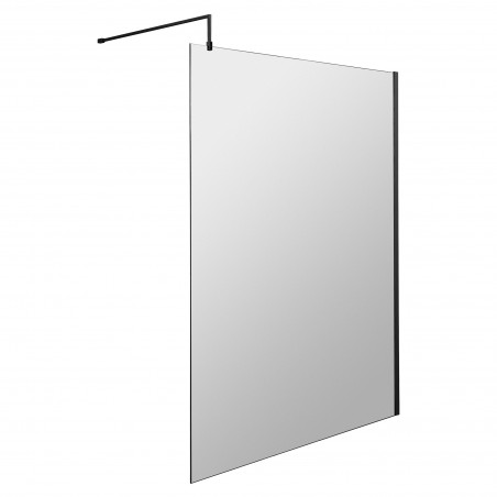 1400mm x 1950mm Wetroom Screen with Black Support Bar