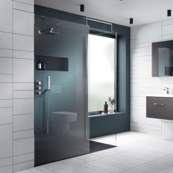 Wetroom Glass Screen 1000 x 1850 x 8mm - Insitu