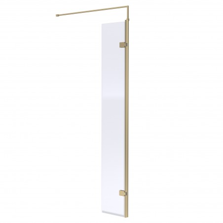 Brushed Brass Wetroom Swing Screen 300 x 1850 x 8mm