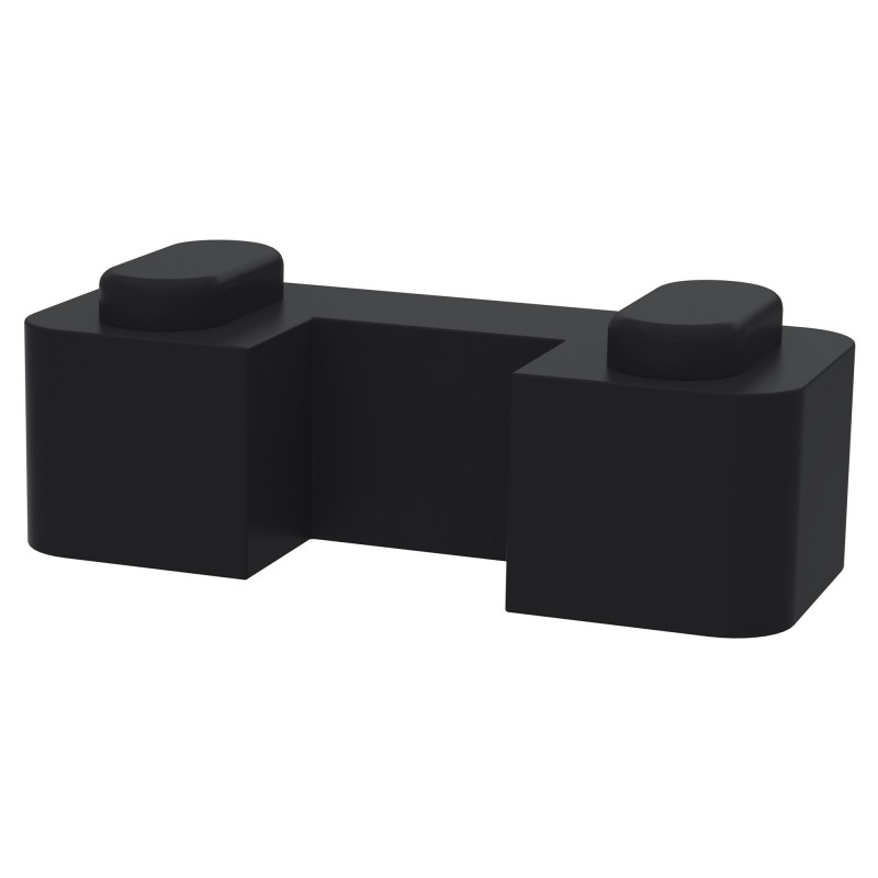 Black Wetroom Screen Retainer Support Foot