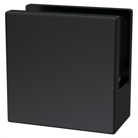 Matt Black Wetroom Support Foot & Wall Bracket