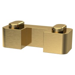 Brushed Brass Wetroom Screen Horseshoe Support Foot