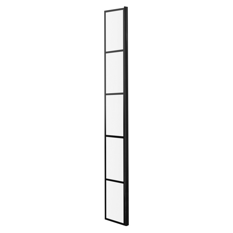 215mm Matt Black Framed Wetroom Return Screen 215mm Matt Black Framed Wetroom Return Screen