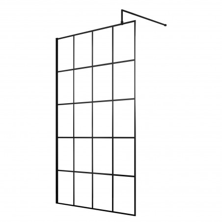 1000mm Framed Wetroom Screen with Support Bar