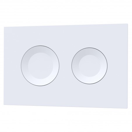 Matt White Round Dual Flush Push Button