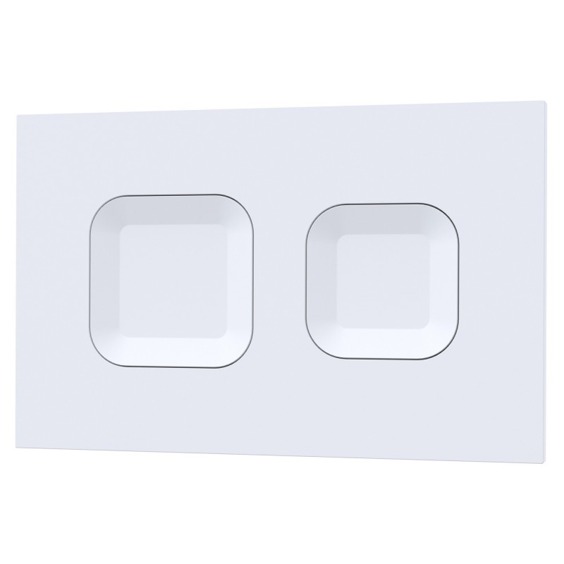 Matt White Hungite Square Dual Flush Push Button