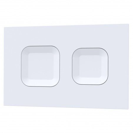 Matt White Hungite Square Dual Flush Push Button