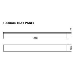 Slate Grey Quadrant Shower Trays Leg Set & Plinth Kit for 1000 x 1000mm - Technical Drawing