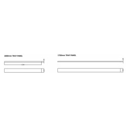 Slate Grey Offset Quadrant Shower Trays Leg Set & Plinth Kit for 1700 x 1000mm - Technical Drawing