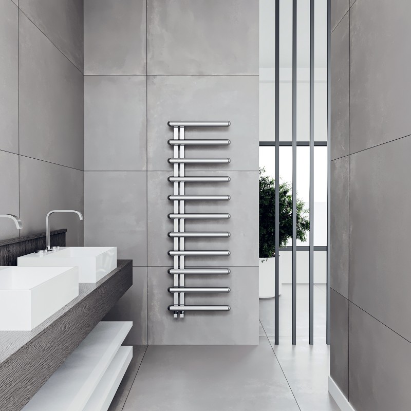 Carisa Ivor Polished Stainless Steel Designer Towel Rail - 500 x 1000mm Carisa Ivor Polished Stainless Steel Designer Towel Rail - 500 x 1000mm