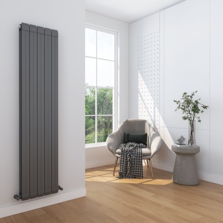 Princess Anthracite Aluminium Radiator - 405 x 1800mm