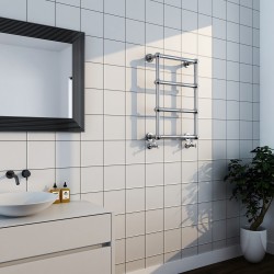 Alice Traditional Chrome Towel Rail - 500 x 750mm - Insitu