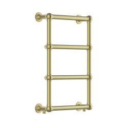 Alice Traditional Brushed Brass Towel Rail - 500 x 750mm
