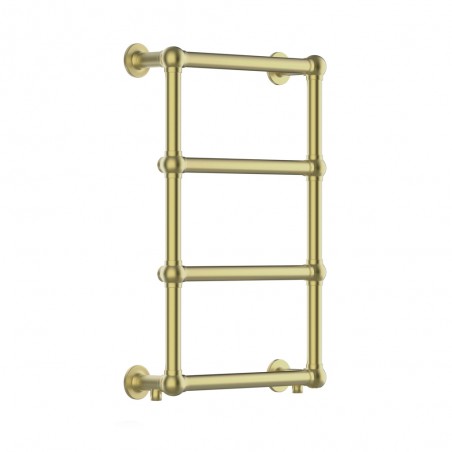 Alice Traditional Brushed Brass Towel Rail - 500 x 750mm