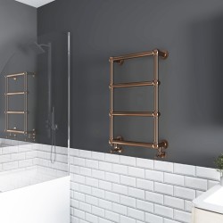 Alice Traditional Brushed Bronze Towel Rail - 500 x 750mm