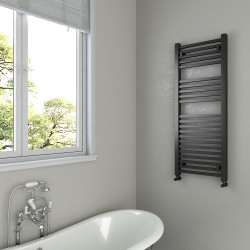 Crown Black Designer Towel Rail - 500 x 1200mm