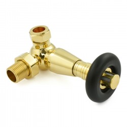 Jaguar Corner Radiator Valves - Un-lacquered Brass