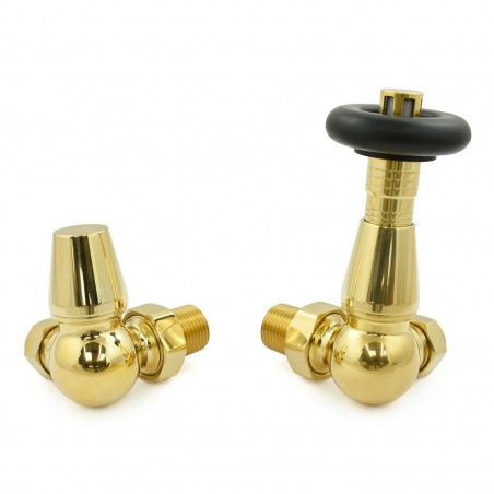 Jaguar Corner Radiator Valves - Un-lacquered Brass