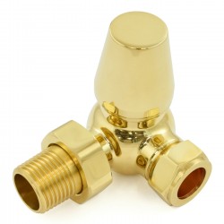 Jaguar Corner Radiator Valves - Un-lacquered Brass