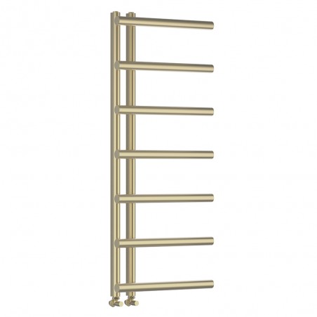 Myra Brushed Brass Designer Towel Rail - 500 x 1200mm