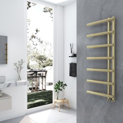 Myra Brushed Brass Designer Towel Rail - 500 x 1200mm