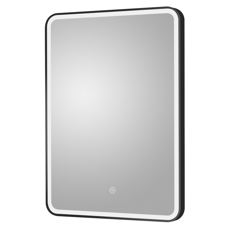 500 x 700mm Framed LED Mirror - Matt Black