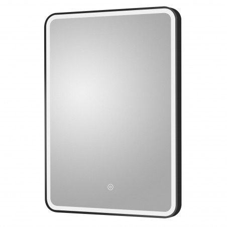 500 x 700mm Framed LED Mirror - Matt Black