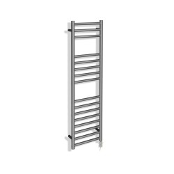 Brushed Stainless Steel Towel Rail - 350 x 1200mm - 150w Thermostatic Element