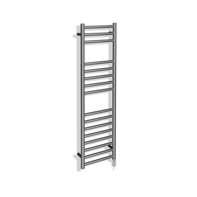 Brushed Stainless Steel Towel Rail - 350 x 1200mm - 150w Thermostatic Element