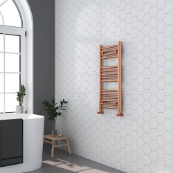 Straight Brushed Copper Towel Rail - 400 x 800mm