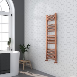 Straight Brushed Copper Towel Rail - 400 x 1200mm