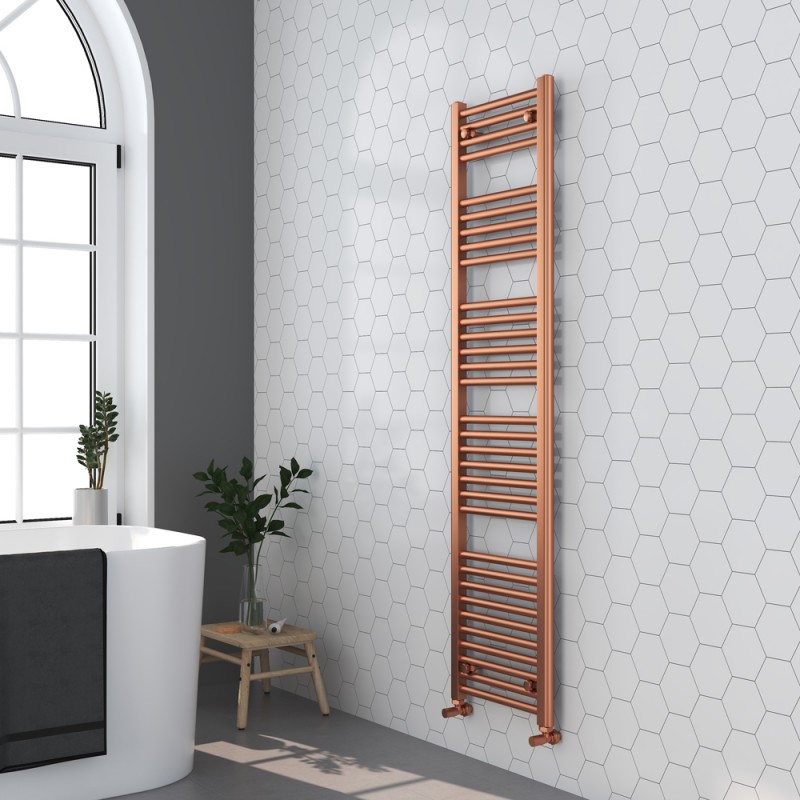 Straight Brushed Copper Towel Rail - 400 x 1600mm Straight Brushed Copper Towel Rail - 400 x 1600mm