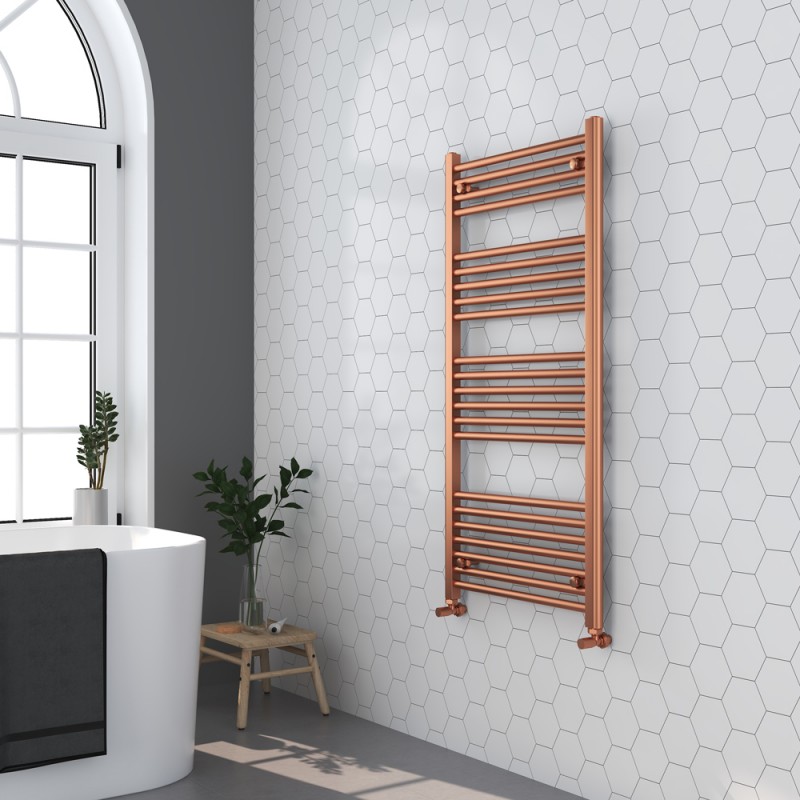 Straight Brushed Copper Towel Rail - 600 x 1200mm Straight Brushed Copper Towel Rail - 600 x 1200mm