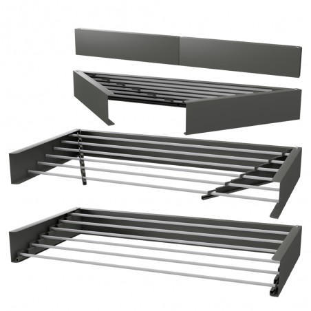 1000mm Foldable Wall Mounted Towel Hanger - Anthracite