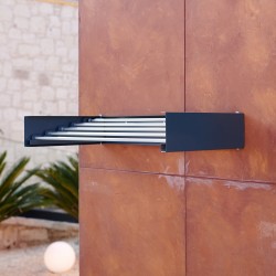 1000mm Foldable Wall Mounted Towel Hanger - Anthracite - Fully Open
