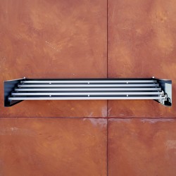 1000mm Foldable Wall Mounted Towel Hanger - Anthracite - Fully Open
