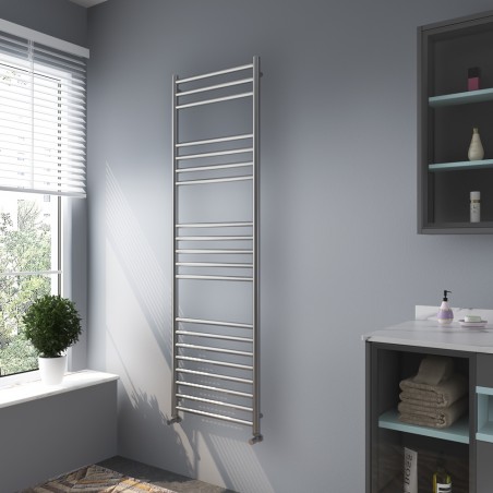 Brushed Stainless Steel Towel Rail - 500 x 1600mm - in-situ