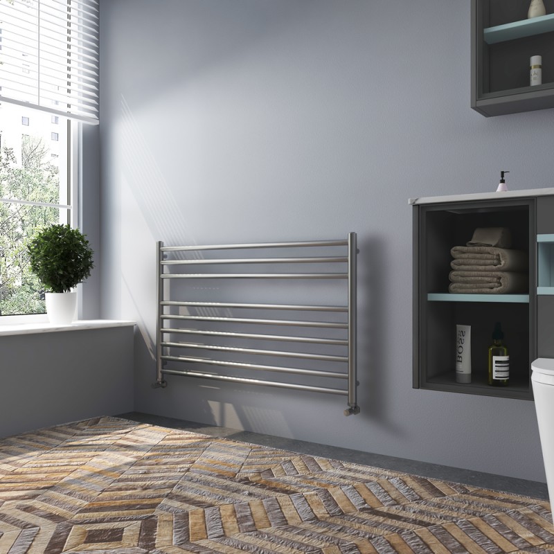 Brushed Stainless Steel Towel Rail - 1000 x 600mm - in-situ Brushed Stainless Steel Towel Rail - 1000 x 600mm - in-situ