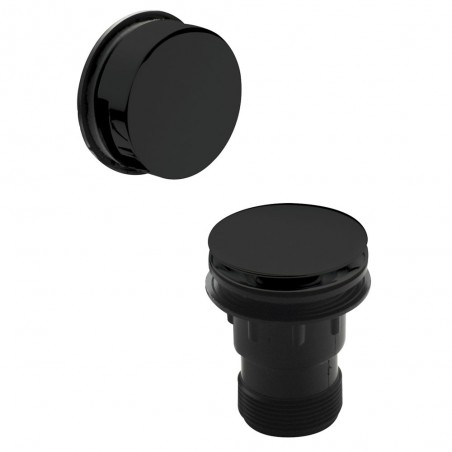 Matt Black Easyclean Sprung Plug Bath Waste